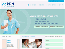 Tablet Screenshot of prn-staffing.com